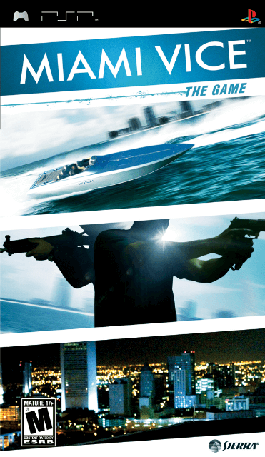Miami Vice box art for PSP
